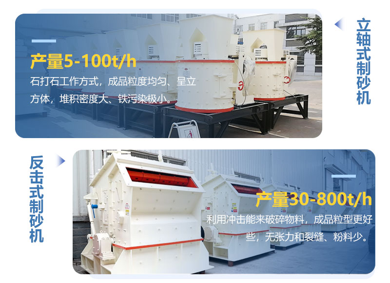立軸式制砂機和反擊式制砂機哪種粒型好？區別介紹