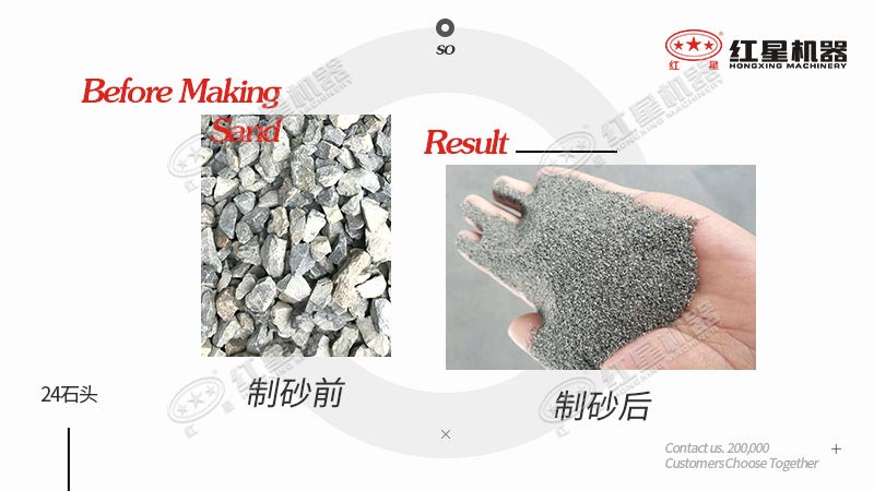 24石頭做機制砂原料，一立方米出多少機制砂
